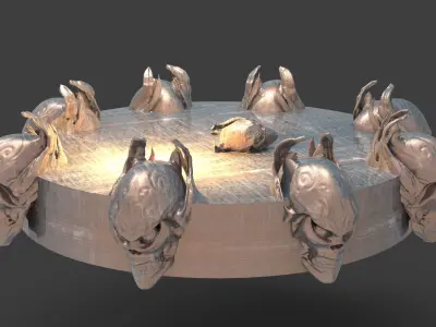 Macabra skull stand 3D model