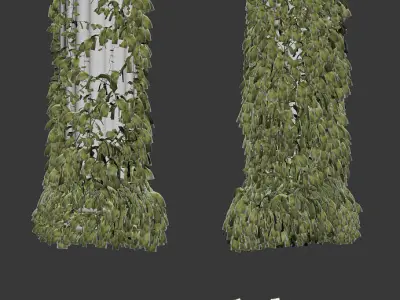 Leaves on the Doric column 3D model