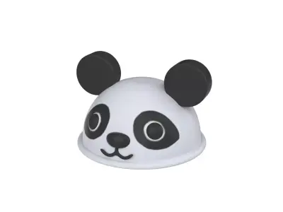 Panda Hat Cute Low-poly 3D model