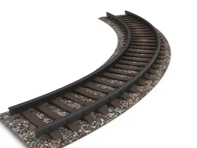 Railway Track 3D model get