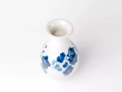 Decorative Ceramic Vase with Floral Pattern  PBR Textured model 3D model