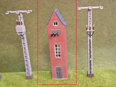 Brick Transformer Tower 1-120 resin 3D print model