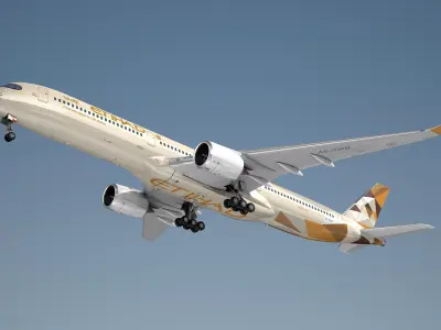 Airbus A350-1000 Etihad Airways 3D model