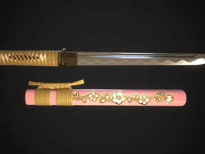 Tanto 04 Low-poly 3D model