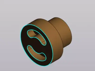 Threaded Plug Cap - Pipe Sealing Part 3D model