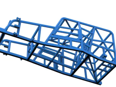 Frame of Dwarf car Scale 1 to 25 3D print model
