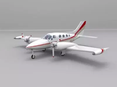 Cessna 401 Low-poly 3D model purchase