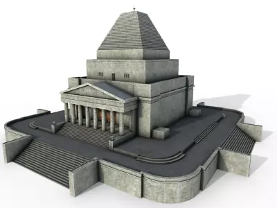 Shrine of Remembrance Low-poly 3D model