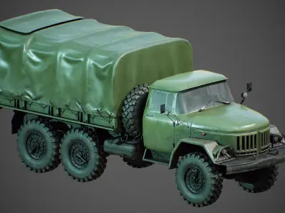 Zil 131 Truck Low-poly 3D model