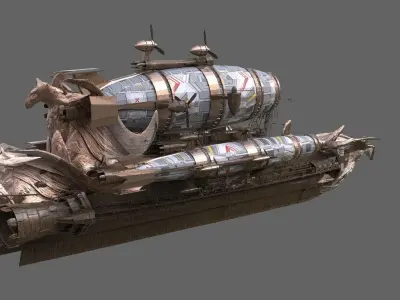 Grand Zeppelin Eagle airship 1 3D model