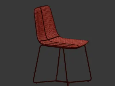 Slope Leather Dining Chair Westelm 3D model