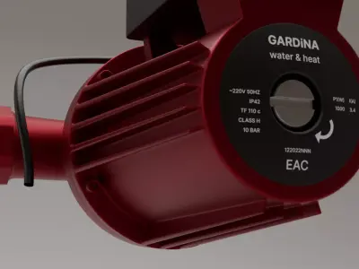 Industrial Circulation Water Pump Heating and Plumbing 3D Model 3D model