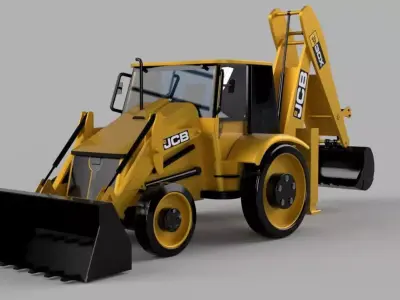 JCB 3D Model - Mechanical Design - STL and STEP Files 3D print model
