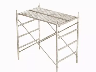 Metal Scaffolding Construction 07 Low-poly 3D model