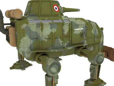 Dieselpunk Tank 3D model