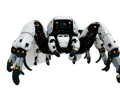 SciFi Spider Robot Mech Rigged Low-poly 3D model