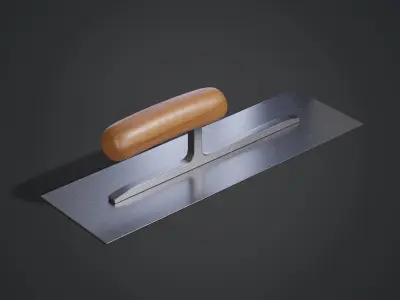Two Plastering Trowels 3D Model Pack