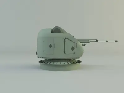 Ak 176 76 mm warship gun 3D model
