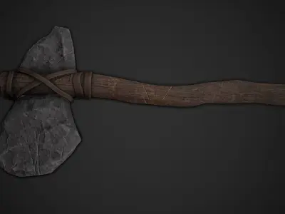 Stone Axe 2 Low-poly 3D model