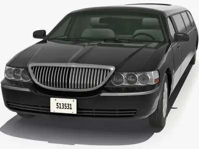 Limousine Generic Black 3D model