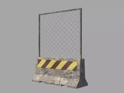 Concrete Barriers Low-poly 3D model