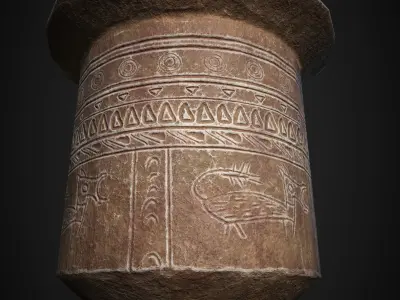 old ancient pot lowpoly game asset Low-poly 3D model
