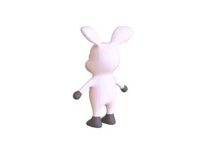 High-Quality 3D Cute Rabbit for Games  Low-poly 3D model