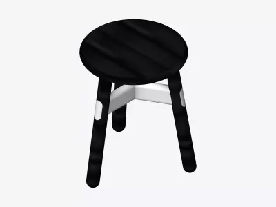 Stool - Timberline - Low Low-poly 3D model