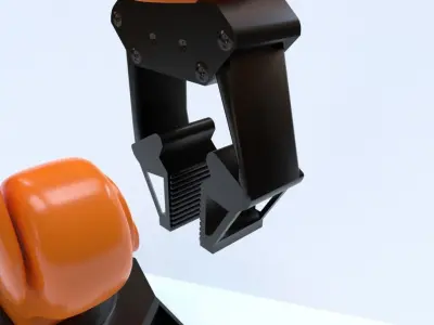 Rigged Low Poly-High Poly Robot Arm Low-poly 3D model