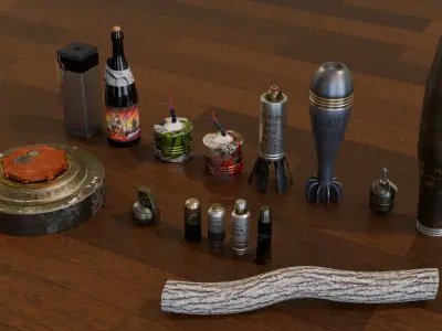 Soviet-Nato Drone Dropped Munitions Low-poly 3D model