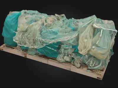 Fishing Nets on a Pallet  Coastal Prop Model for Harbor 3D model