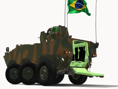 VBTP IVECO GUARANI 6X6 TORRE REMAN Low-poly 3D model