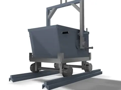 Rail steel carrying case 3D model