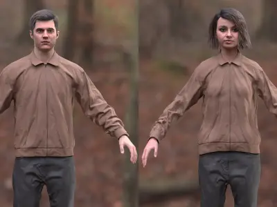  Man and Woman in Autumn Outfit 1 