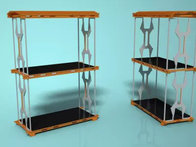 Warehouse Shelfs Free low-poly 3D model