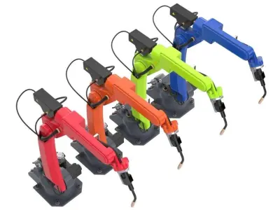 Industrial Robot 2 Textured 1 3D model