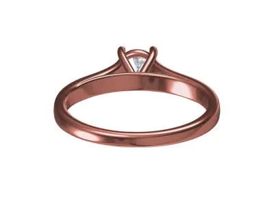Antique Cathedral Engagement Ring For Women 3D print model