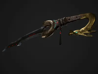Dragon Dagger Low-poly 3D model