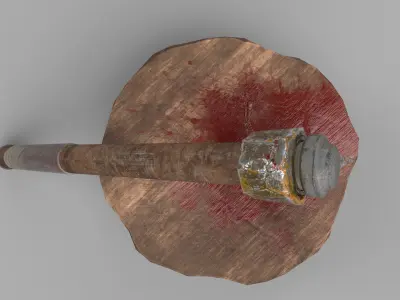 Butcher Axe Low-poly 3D model