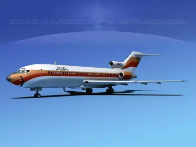 Boeing 727-100 PSA 2 3D model