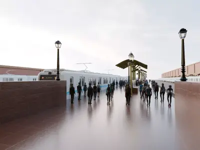 Egyptian Metro New El marge station 3D model