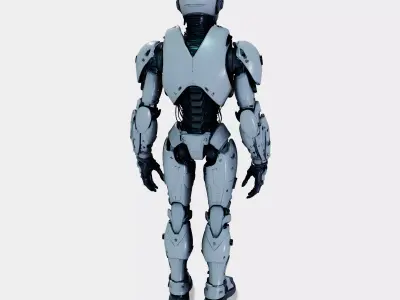 Humanoid Robot Character 7 Low-poly 3D model