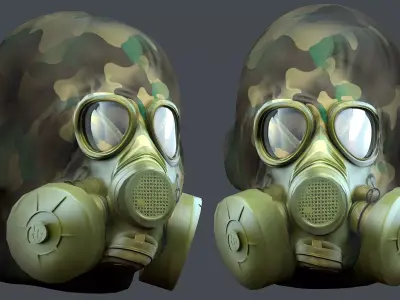 Helmet 3d model military combat Military Low-poly Low-poly 3D model 21