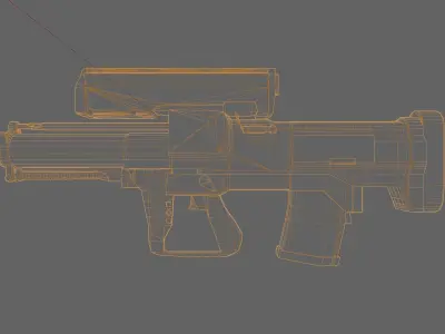 Xm25 gun  Low-poly 3D model