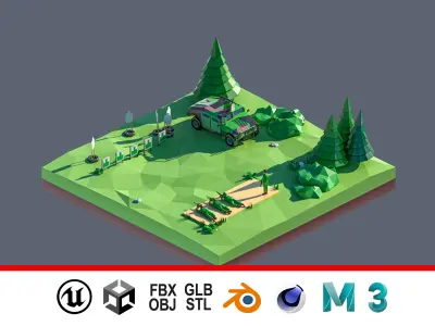 land 78A Low-poly 3D model