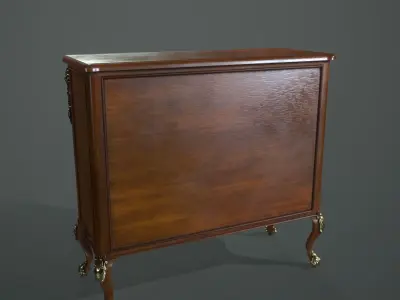French Drawers Cabinet Low-poly 3D model
