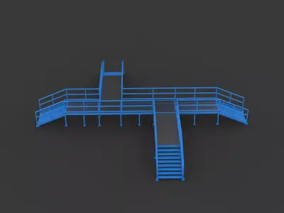 industrial metal platform 03 3D model