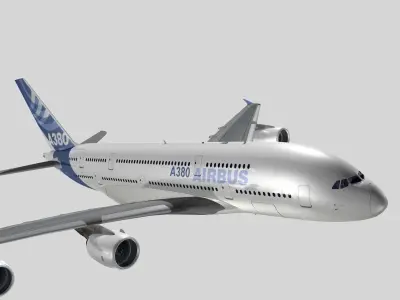 Airbus A-380 Airbus Industries House colors 3D model