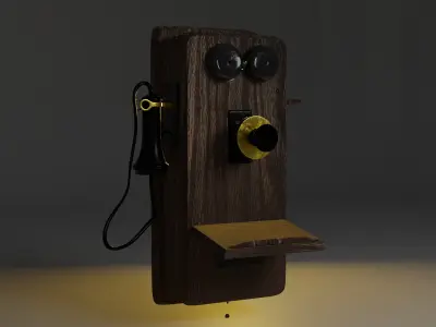 old phone Free low-poly 3D model