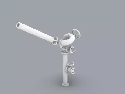 Firepro Water Cannon Low-poly 3D model
